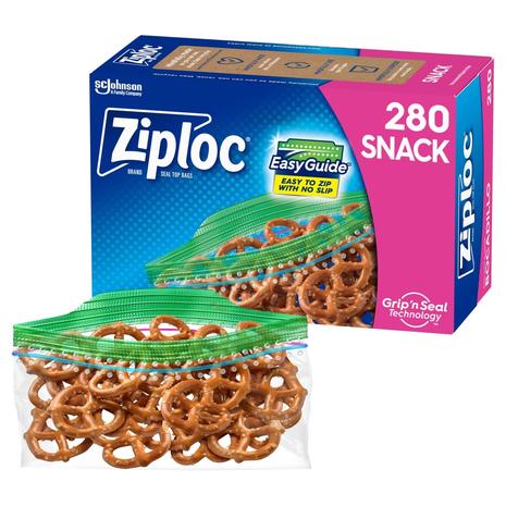 280 Ziploc Snack Bags w/ Grip 'n Seal Technology