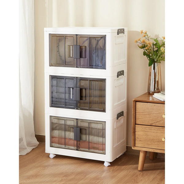 3 Cube Storage Bins with Lids