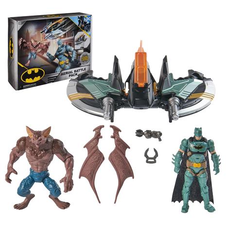 DC Comics Batman Aerial Battle Pack w/ 4" Action Figures & Batwing Vehicle