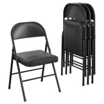 4 Vinyl Padded Folding Chairs