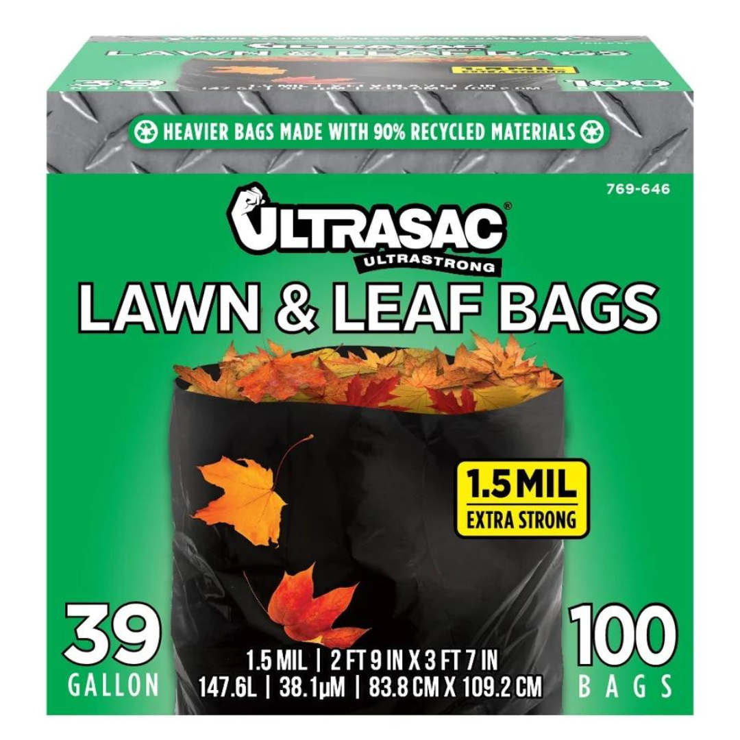 100 Strong 39-Gallon Yard Cleanup Trash Bags