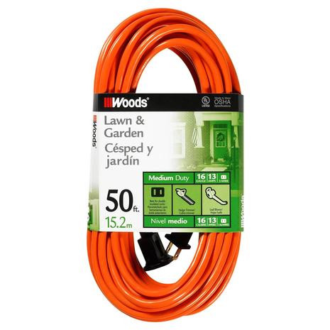 50-Foot Woods 16 Gauge Extension Cord