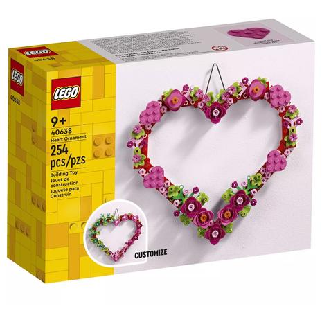 Lego Floral Heart Ornament