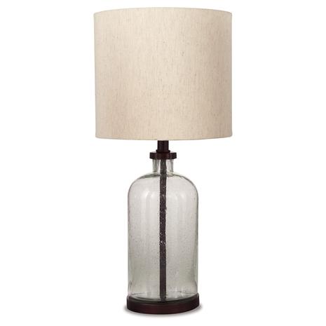 22.5" Signature Design by Ashley Bandile Modern Farmhouse Seeded Glass Table Lamp