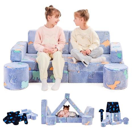 14-Piece Modular Kid's Playroom Sectional Foam Couch