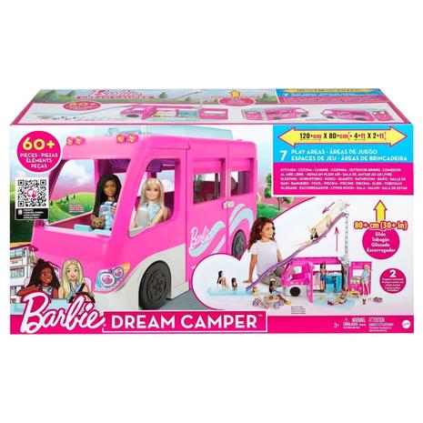 Barbie Doll Dreamcamper Van Playset With 60 Accessories