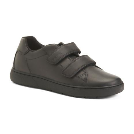 Geox Kids All Black Leather Theleven Sneakers