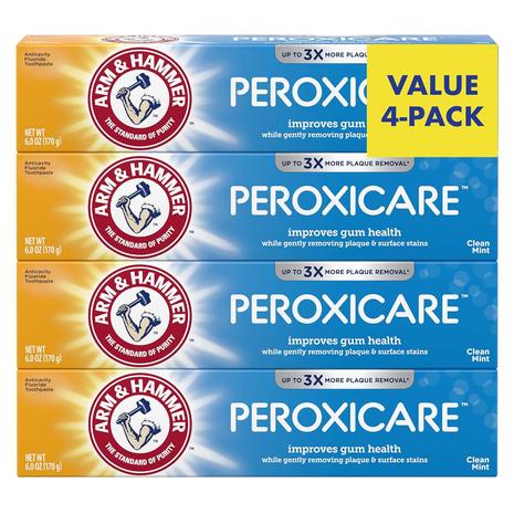 4-Pack Arm & Hammer Peroxicare Clean Mint Toothpaste (6oz)