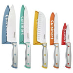 10 Piece Cuisinart Stainless Steel Color Rivet Knife Set