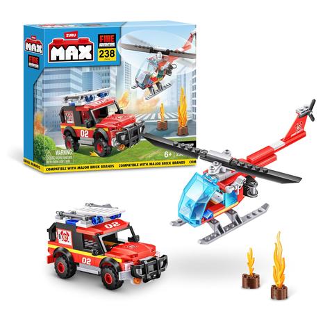 218-Piece Brick Box Fire Station Playset