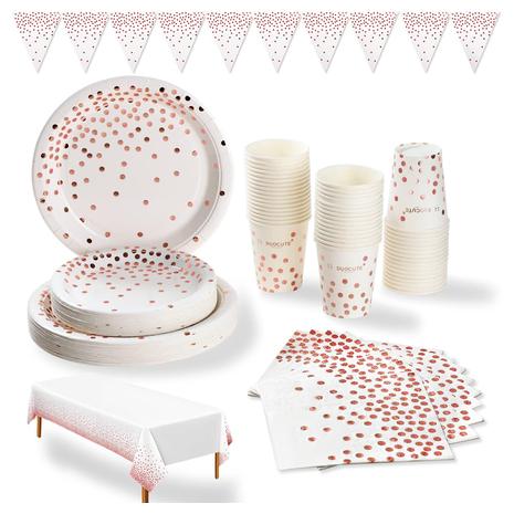 98 Piece Disposable Dinnerware Set