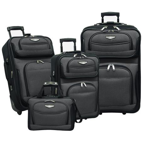 4-Piece Expandable Rolling Luggage Set