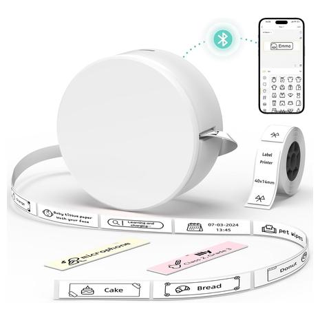 Mini Bluetooth Label Printer With Labels