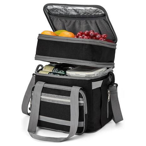 Insulated Double Deck Lunch Bag