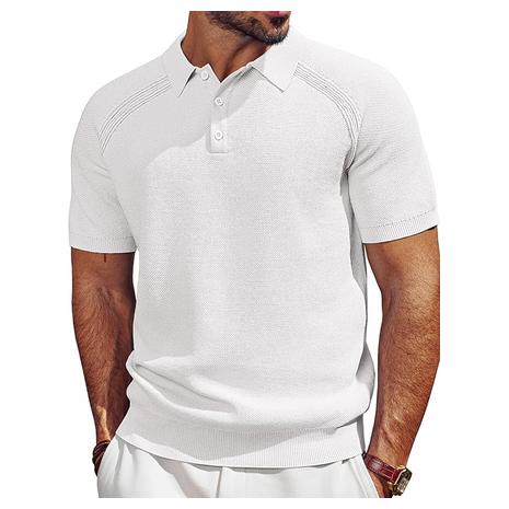 Men's Polo Textured Short Sleeve Shirt (Various Colors)