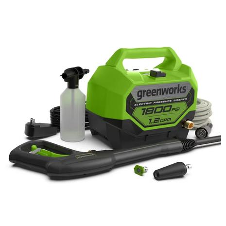 Greenworks 1800 PSI 1.2-GPM Cold Water Electric Pressure Washer w/ 2 Spray Tips