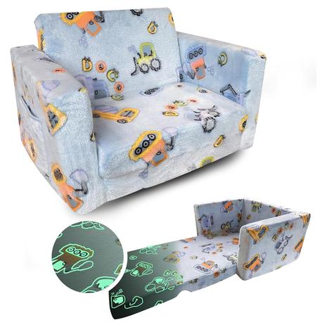 Children's Glow in The Dark 2-in-1 Convertible Sofa & Lounger