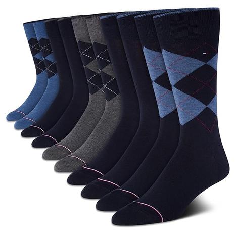 10 Pairs Of Tommy Hilfiger Men's Dress Socks