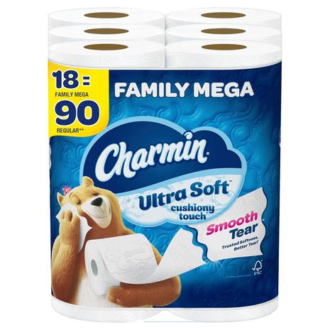 36-Mega Rolls Ultra Toilet Paper (2 Choices) w/ $15 Amazon Credit