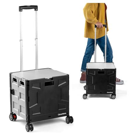 Collapsible Wheeled Crate With Lid