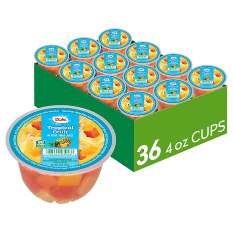 36 Cups Dole Tropical Fruit Fruit Bowls (4oz)