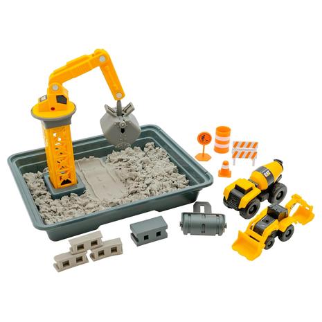 CAT Construction Dig N' Build Concrete Toy Playset w/ Compound Storage Container