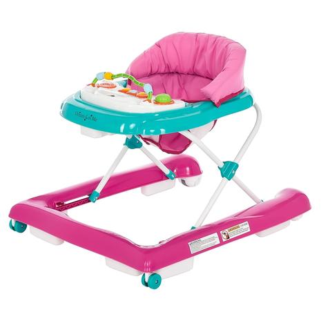 2-in-1 Ava Convertible Baby Walker w/ Adjustable Seat (Teal Pink)