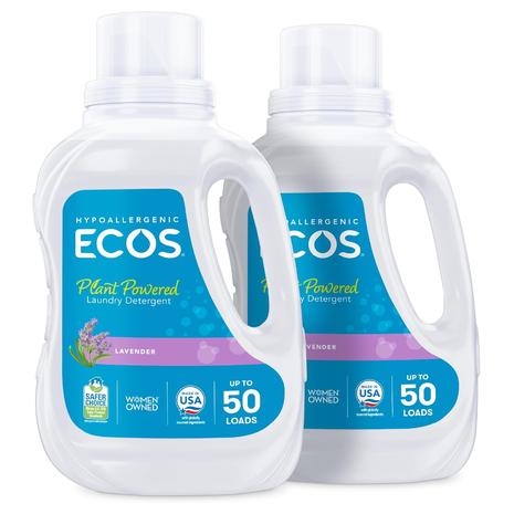 2-Pack 100 Loads ECOS Lavender Laundry Detergent Liquid