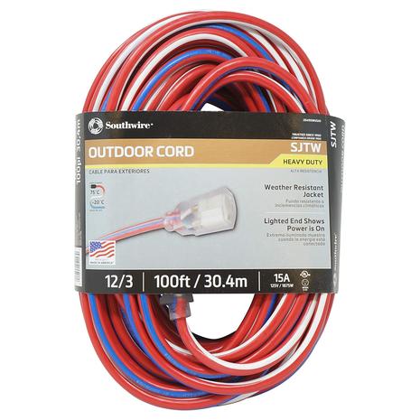 100Ft Heavy Duty Outdoor Extension Cord