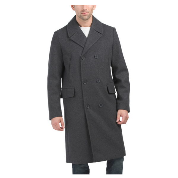 Cole Haan Wool Blend Double Breasted Coat