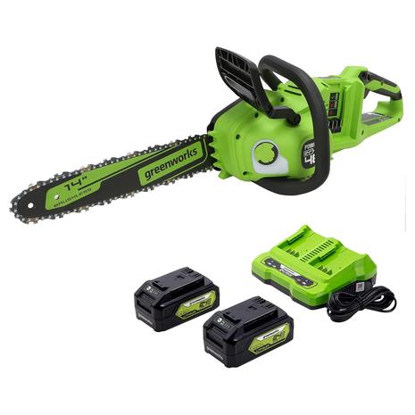 14" Greenworks 48V Brushless Cordless Chainsaw w/ Charger & Battery