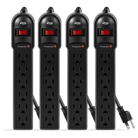 4-Pack 6-Outlet Surge Protector