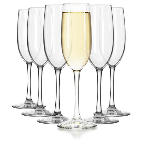 6 Elegant Champagne Flutes