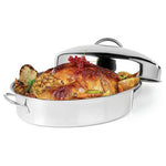 16” Stainless Steel Roasting Pan with Lid & Rack