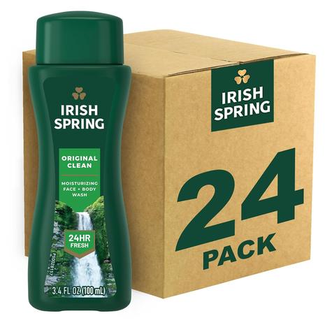 24-Pack Irish Spring Men's Travel Size Body Wash Gel