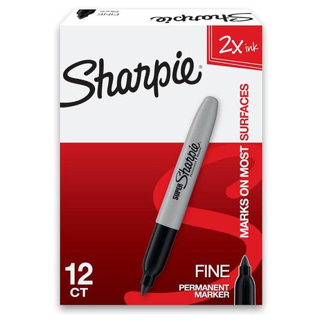 12 Sharpie Super Permanent Markers