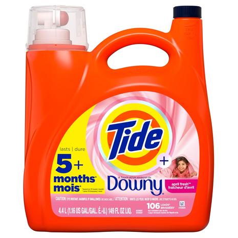 106 Loads Of Tide Plus Downy Liquid Laundry Detergent