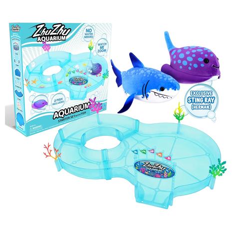 Aquarium Starter Playset, Motorized Plushie Fish Toys & Accessories On Sale