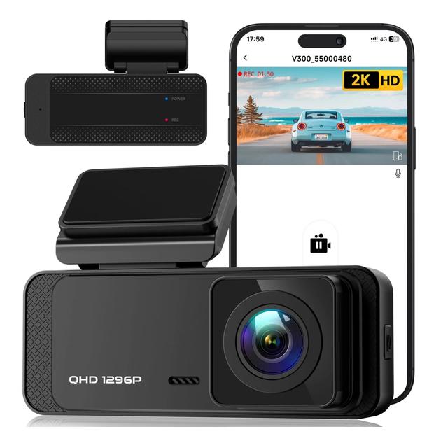 1296P Dash Cam with Night Vision And Loop Recording