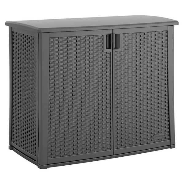 Suncast Outdoor Storage Cabinet with Pad-Lockable Doors