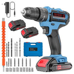 Cordless Driver Drill Set With 2 Batteries