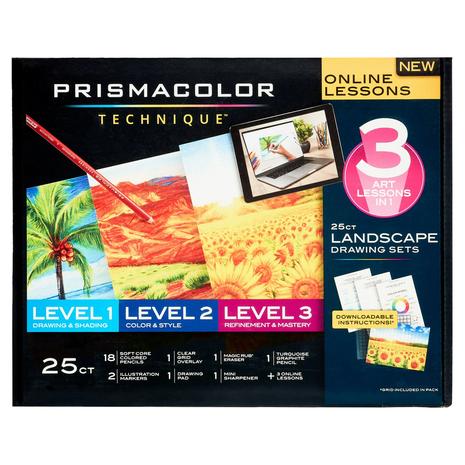 25-Piece Art Supplies and Digital Art Lessons