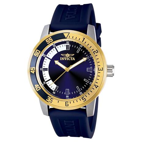 Invicta Men's Blue Dial Blue Polyurethane Watch