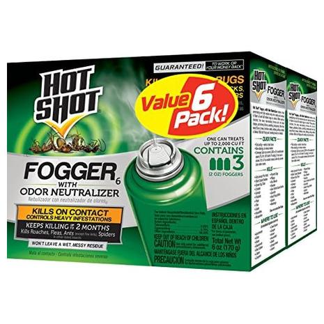 6-Pack Hot Shot Fogger w/ Odor Neutralizer