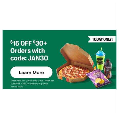 Get $15 Off Any $30 Order From 7/11