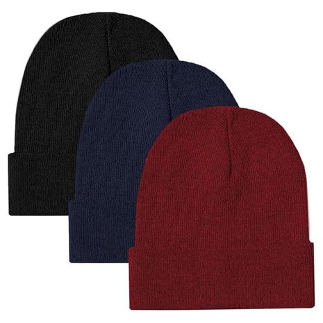 3-Pack Unisex Beanie Winter Hats