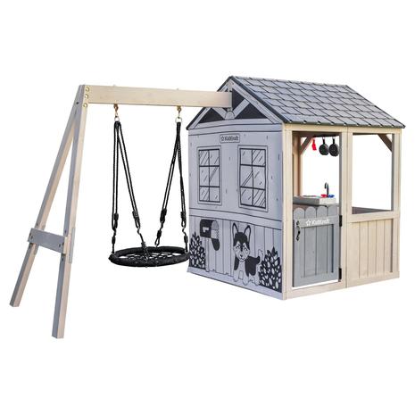 KidKraft Savannah Swing Wooden Outdoor Playhouse