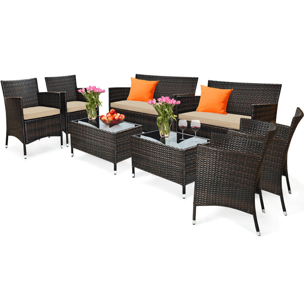 8 Piece Patio Set With Cushions (7 Colors)