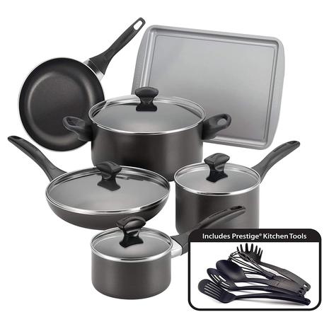 15-Piece Farberware Nonstick Cookware Set w/ Kitchen Utensils