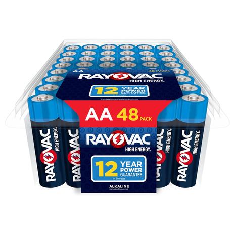 48-Count Rayovac High Energy AA Alkaline Batteries